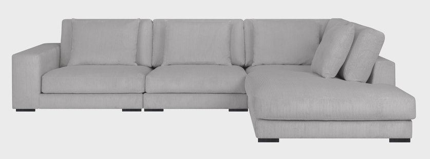 Hoekbank Kayuma ribstof rechts | NADUVI Collection