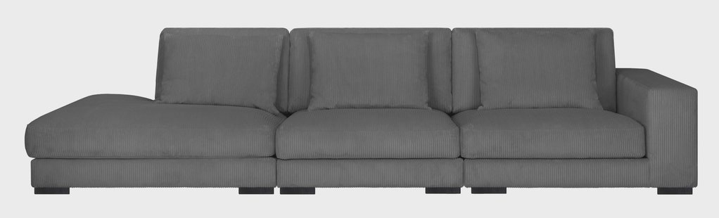 Hoekbank Kayuma ribstof links | NADUVI Collection