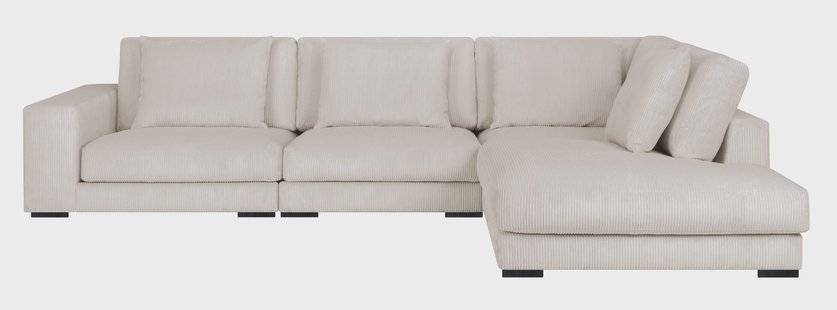 Hoekbank Kayuma ribstof rechts | NADUVI Collection