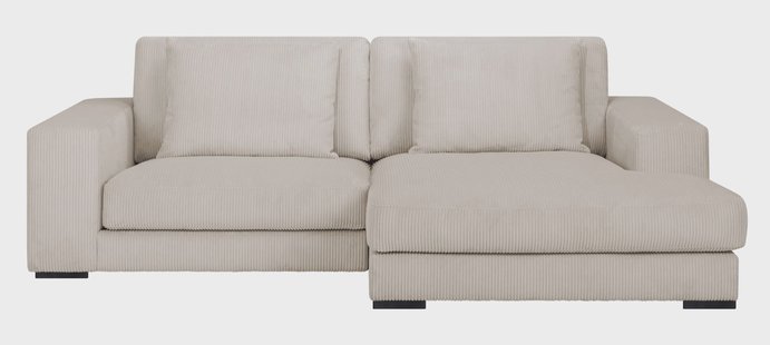 Hoekbank Kayuma ribstof rechts | NADUVI Collection