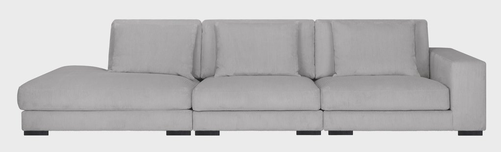 Hoekbank Kayuma ribstof links | NADUVI Collection