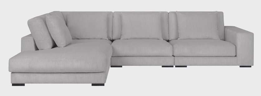 Hoekbank Kayuma ribstof links | NADUVI Collection