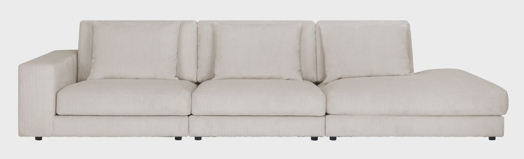 Hoekbank Kayuma ribstof rechts | NADUVI Collection