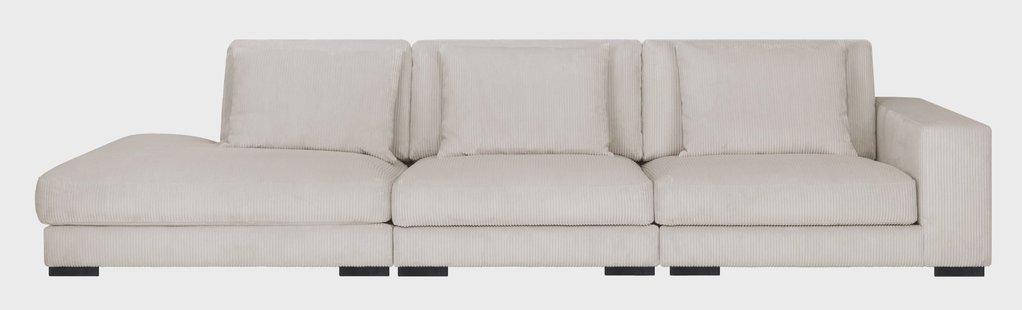 Hoekbank Kayuma ribstof links | NADUVI Collection