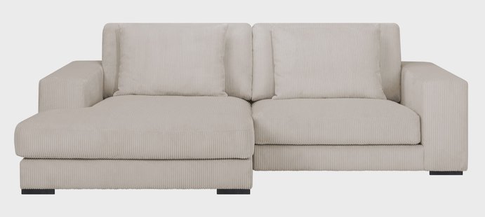 Hoekbank Kayuma ribstof links | NADUVI Collection