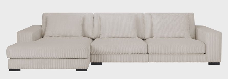 Hoekbank Kayuma ribstof links | NADUVI Collection