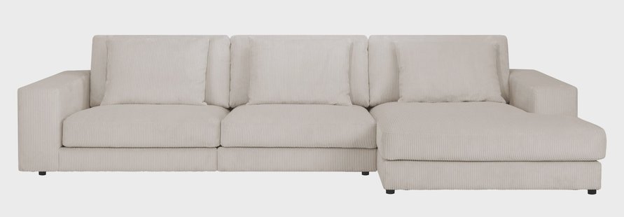 Hoekbank Kayuma ribstof rechts | NADUVI Collection
