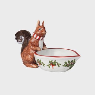 Villeroy & Boch Toy's Fantasy eekhoorn met schaal Ø25 cm Bruin-wit