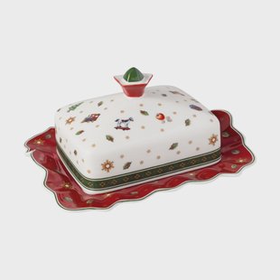 Villeroy & Boch Toy´s Delight botervloot 16x19 cm Wit-rood