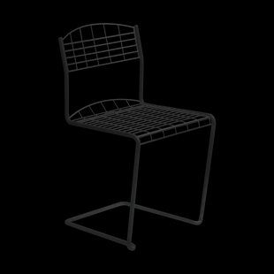 Grythyttan Stålmöbler High Tech stoel Zwart