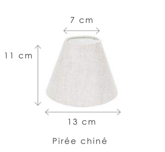 Authentage lampenkap voor Fiston - 13 x 7 x 11 cm - licht piré chiné