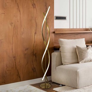 Schuller Valencia LED vloerlamp Dido, metaal, silicone, goud