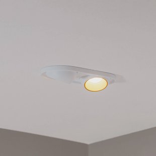 Bega LED inbouwspot Studio Line, wit/messing, 2-lamps.