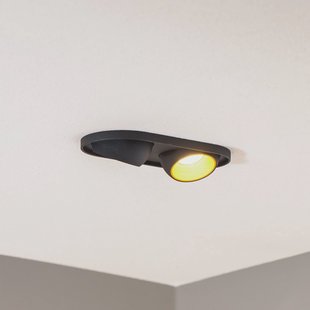 Bega LED inbouwspot Studio Line, zwart/messing, 2-lamps.