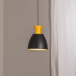 BEGA Hanglamp Studio Line 51229, zwart/messing, Ø 20 cm