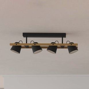 EGLO connect LED plafondlamp Hornwood-Z, 4-lamps, zwart