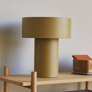 Hübsch Aki tafellamp, kaki, ijzer, E27, hoogte 37 cm