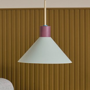 Hübsch Crayon hanglamp, lichtblauw/wijnrood, ijzer, E27