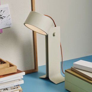 Hübsch LED tafellamp Crea, zandkleurig, aluminium, ijzer