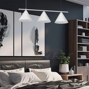 Eko-Light Kapitale hanglamp, wit, 3-lamps, Ø 32 cm, GX53