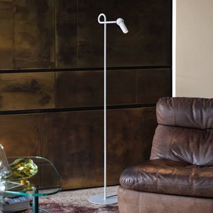 kdln LED vloerlamp Bird, wit, 126 cm, metaal, dimbaar