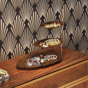 KARE Etagere Blad, aluminium, messing, h 46 cm