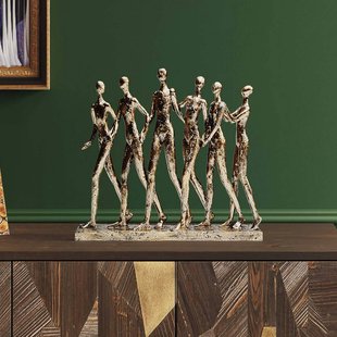 KARE decoratief figuur hand in hand, goudkleurig, hoogte 27 cm