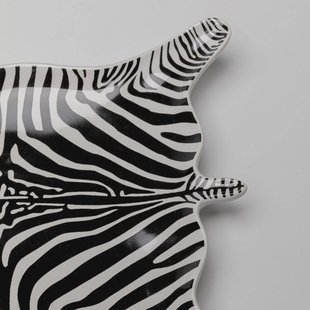 KARE decoratieve kom zebra, porselein, zwart/wit, handbeschilderd