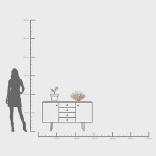 KARE Concha decoratieve vaas, hoogte 29 cm, gegoten steen, beige