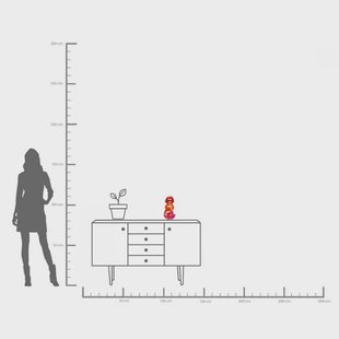 KARE Kandelaar Lips, hoogte 30 cm, polyresin, rood