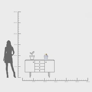 KARE Barfly vaas, grijs, glas, hoogte 30 cm, mondgeblazen