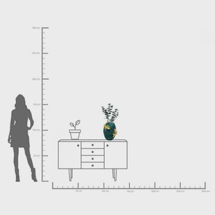 KARE Kameleon Jack Fruitvaas, groen/goud, polyresin