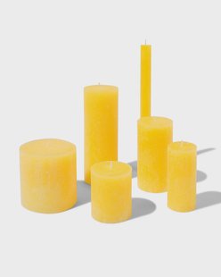 HEMA Rustieke kaarsen lichtgeel (lichtgeel)