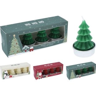 Kaars Kerstboom Set A 4 Stuks