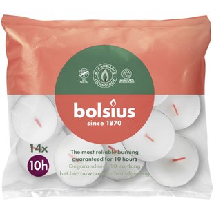Bolsius Maxi-lichten 10-uur Zak 14 stuks