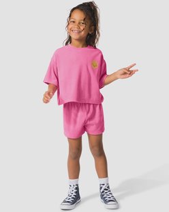 HEMA Kinder shortama badstof roze (roze)