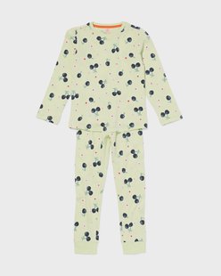 HEMA Kinderpyjama rib kers lime (lime)
