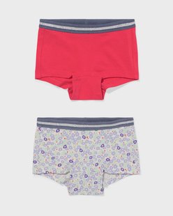 HEMA Kinderboxers bloem - 2 stuks roze (roze)