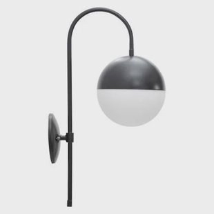 Mauro Ferretti Darky Street metalen wandlamp met witte glazen bol