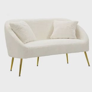 Mauro Ferretti Soffy Sofa 2 stoelen in metaal en witte stof