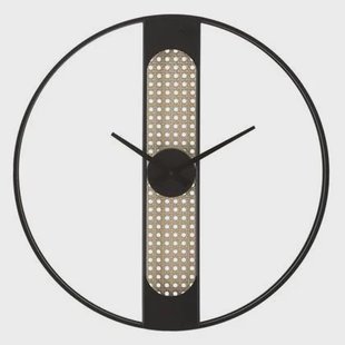 Mauro Ferretti Ribby Ronde wandklok in zwart en beige metaal