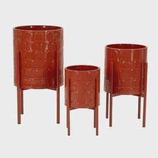 Mauro Ferretti Archy Gekleurde metalen vaashouder set 3 stuks Mauro Ferretti Archy Gekleurde metalen vaashouder set 3 stuks