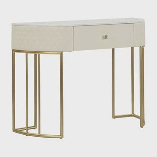 Mauro Ferretti Sharon Console in metaal en kunstleer gewatteerde Mauro Ferretti Sharon Console in metaal en kunstleer gewatteerde