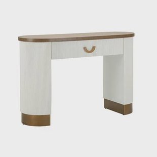 Mauro Ferretti Tolosa Console in wit en bruin hout