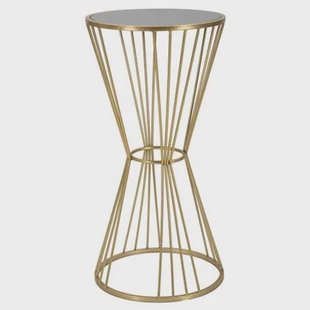 Mauro Ferretti Super Ronde tafel in goud metaal met spiegelblad