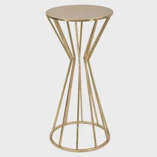 Mauro Ferretti Stick Ronde tafel in goud metaal