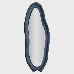 Mauro Ferretti Chanel Wandspiegel in blauw fluweel Mauro Ferretti Chanel Wandspiegel in blauw fluweel