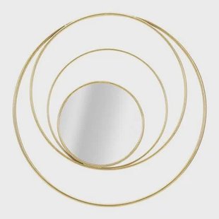 Mauro Ferretti Arc Wandspiegel met gouden metalen cirkels Mauro Ferretti Arc Wandspiegel met gouden metalen cirkels