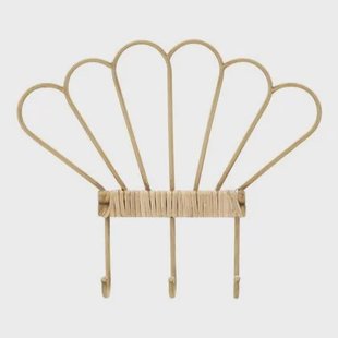 Mauro Ferretti Panama Wandkapstok met 3 haken in bruin metaal