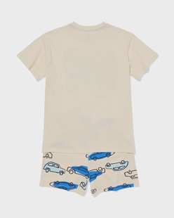 HEMA Kinder shortama auto gebroken wit (gebroken wit)